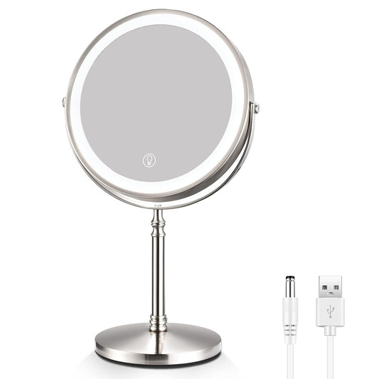 LED Lighted Makeup Mirror – Touch Sensor & Adjustable Brightness