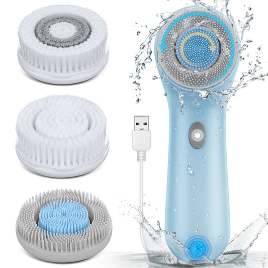 Electric Facial Cleansing Brush – 3-Speed Waterproof Exfoliator